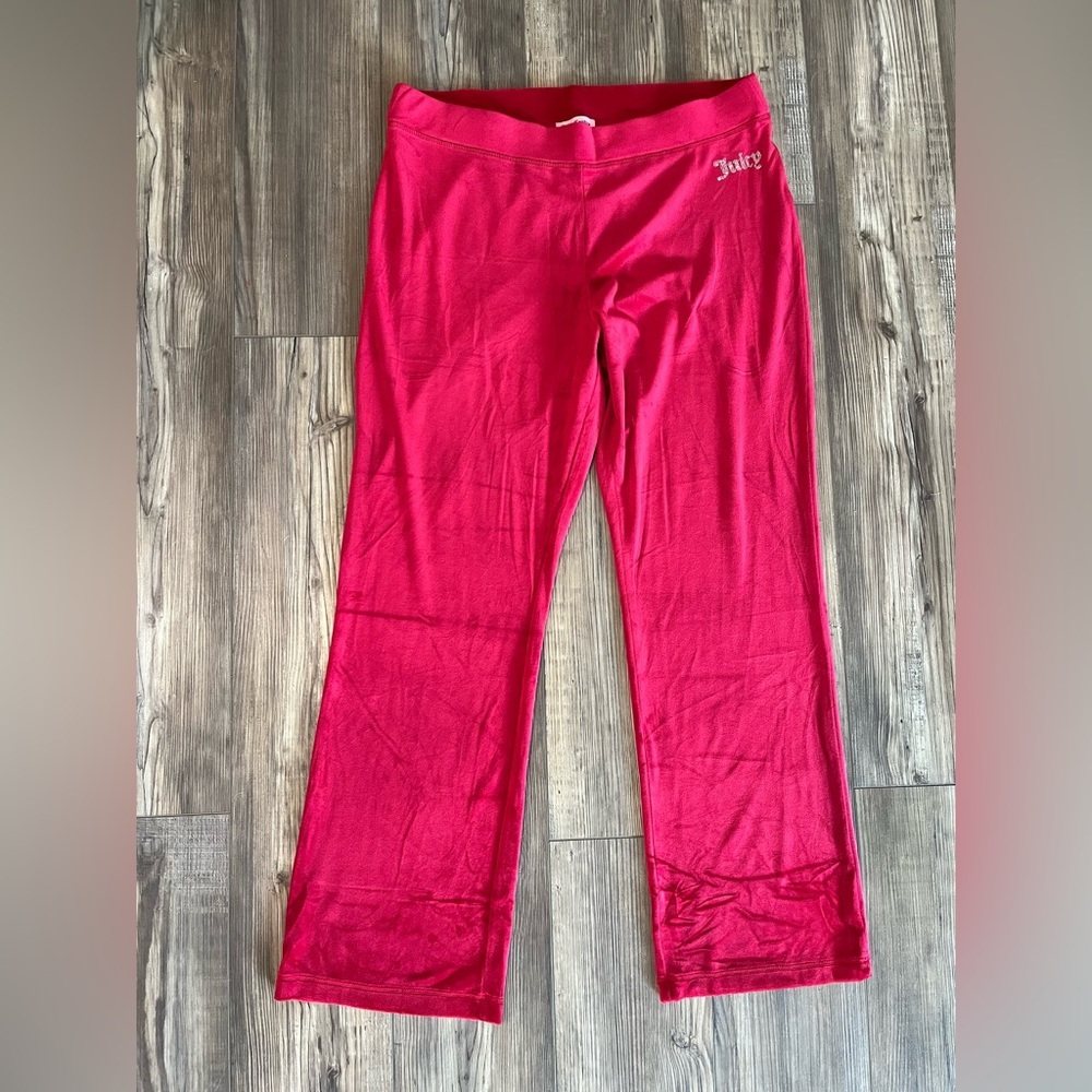 NWOT Juicy Couture Velour Red Flare Pants